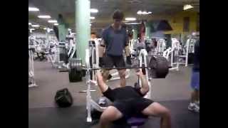 495 bench press RAW at 240 pound body weight All Natural [upl. by Eniretac]