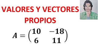 VALORES y VECTORES propios de una matriz 2x2 ejercicios resueltos  EIGENVALOR y EIGENVECTOR [upl. by Slocum531]