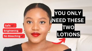 HOW I USE TWO LOTION TO BRIGHTEN MY SKIN FOR A YOUTHFUL AND RADIANT SKIN Practical tips [upl. by Adlemi]