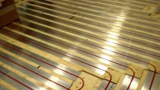 Radiant floor heating system Rehau tako X block [upl. by Heins]