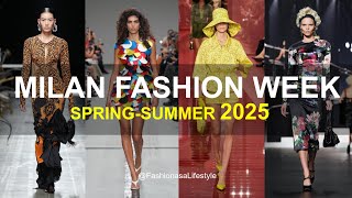 SPRING 2025 🌼 MILAN FASHION WEEK 16 collections fashion trending fashiontrends trendingnow [upl. by Acsot]