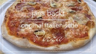 PIZZA SELBER MACHEN  ORIGINAL ITALIENISCH  GRUNDREZEPT PIZZATEIG [upl. by Hunt]