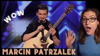 LucieV Reacts for the first time to Marcin Patrzalek on Americas Got Talent 2019 [upl. by Gnad]