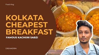 Kolkata Famous amp Cheapest Breakfast with Unlimited Sabzi  Kachori Sabzi  Kolkata Street Food Vlog [upl. by Mullen]