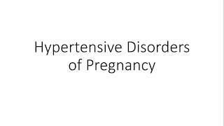 Hypertensive Disorders of Pregnancy  PIH Preeclampsia Eclampsia [upl. by Ohaus]