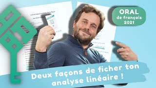 Ficher ton analyse linéaire  deux techniques imparables pour loral de français  Bac 2025 [upl. by Anirahs]