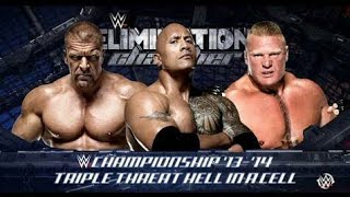 WWETHE ROCK VS TRIPLE H VS BROCK LESNARGLOBAL WARNING 2002WWF UNDISPUTED CHAMPIONSHIP MATCH [upl. by Johnathon]