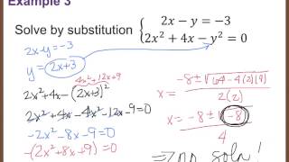 Precalc 71 Linear and Nonlinear Syst of Eqns [upl. by Bornie]