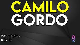 Camilo  Gordo  Karaoke Instrumental [upl. by Annavaj]