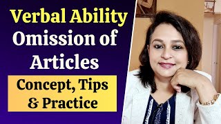 Omission of Articles in Verbal Ability  Concept Tips amp Practice for Placement Tests Jobs amp Exams [upl. by Ocker553]