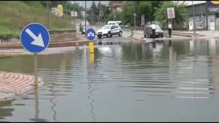 Colleferro Bomba d’acqua sulla città e sull’intera Valle del Sacco Diverse le aree allagate [upl. by Anifares498]