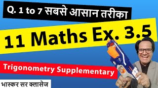 Class 11 Math  Ex 35 Trigonometry  Supplementary Material [upl. by Phebe]