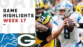 Lions vs Packers Week 17 Highlights  NFL 2018 [upl. by Grewitz]