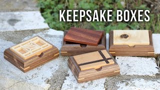 Making Small Keepsake Boxes with Various Lid Designs [upl. by Audi]