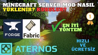 MİNECRAFT SERVER MOD YÜKLEME  ATERNOS MOD KURMA [upl. by Martijn]