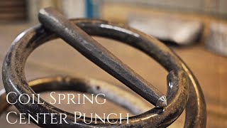 Blacksmithing  Forging a Center punch from Coil spring [upl. by Kyne801]