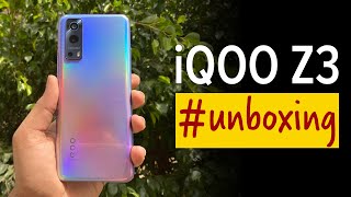 iQOO Z3 unboxing and handson First Qualcomm Snapdragon 768G smartphone [upl. by Dorman]