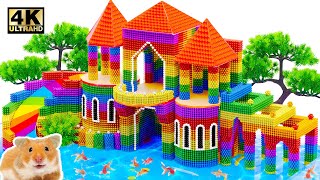 DIY Building a Dream Playground with Thatched Roof and Swimming Pool  ASMR Video [upl. by Stacia828]