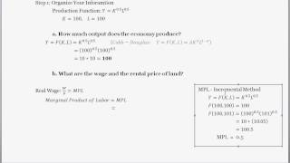 The Production Function Finding the Wage Rate Rental Rate and Labors Share of Income [upl. by Xuerd195]