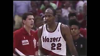 Throwback Trail Blazers Take Down Spurs in OT in the Game 7 of the 1990 Playoffs [upl. by Earej]