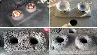 How to make two face clay oven  কিভাবে দোপাহা মাটির চুলা তৈরি করা যায়  বরিশালের মাটির চুলা তৈরি [upl. by Auoy]