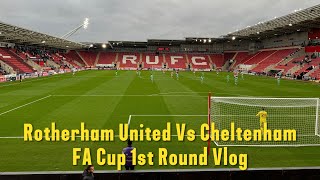 Rotherham United 13 Cheltenham Town Vlog  FA Cup 1st round [upl. by Seana78]