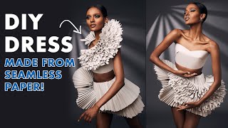 Fashion Shoot featuring a DIY Seamless Paper Dress [upl. by Arodal]