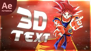 Xenozs 3D Text  After Effect AMV Tutorial [upl. by Worl]