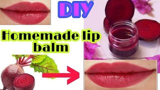 Beetroot Lip Balm at home Beetroot Libpalm get soft pink lips niturally [upl. by Irik]