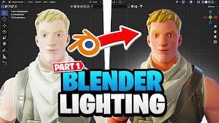 How to Light a character in Blender for NOOBS Fortnite  Part 1 [upl. by Ennovehs]