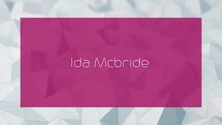 Ida Mcbride  appearance [upl. by Eilloh]