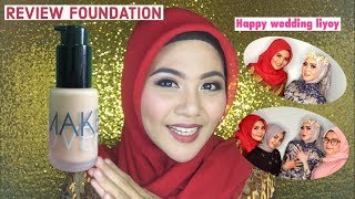 REVIEW MAKE OVER ULTRA COVER LIQUID MATT FOUNDATION 05 VELVET NUDE amp Happy wedding liyoy [upl. by Namialus803]