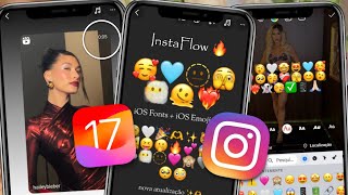 INSTAFLOW IOS ATUALIZADO 2024 INSTAGRAM estilo IPHONE com EMOJIS IOS  NOVAS FONTES  BORDA CURVADA [upl. by Uaeb]