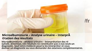 Microalbuminurie – Analyse urinaire – Interprétation des résultats [upl. by Yesnik615]