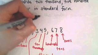 Writing Whole Numbers in Standard Form English to Number [upl. by Tamis]