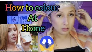 Yumda hair colour karamna shanggani how to colour hair at home Easy method [upl. by Fennessy]