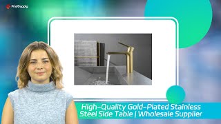 HighQuality GoldPlated Stainless Steel Side Table  Wholesale Supplier [upl. by Haissem533]