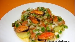 Ensalada de patatas y mejillones con salsa vinagreta [upl. by Di48]