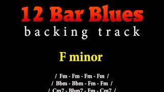 Slow blues backing track in F minor for guitar solo 12 bar blues [upl. by Anetsirhc721]