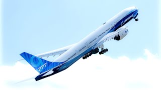 Boeing 777X Almost Vertical climb at Paris Airshow 2023 [upl. by Kepner173]