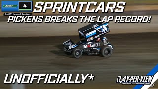 Sprintcars  Pickens Smashes Lap Record  Perth  17th Nov 2023  ClayPerView [upl. by Ayet278]