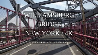 Williamsburg Bridge Bike Ride 4K Manhattan Brooklyn New York [upl. by Sergo]