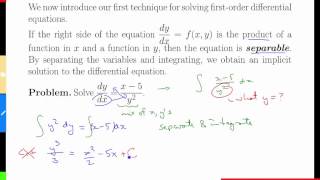 Week 16 Separable Differential Equations [upl. by Lj829]