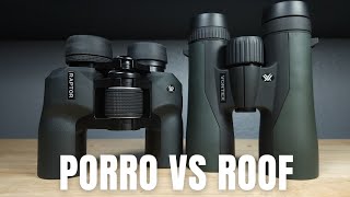 DIFFERENCE BETWEEN PORRO AND ROOF PRISM BINOCULARS VORTEX CROSSFIRE HD VS RAPTOR REVIEW [upl. by Blondy737]