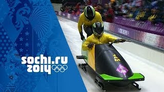 Bobsleigh  Mens TwoMan Heats 1 amp 2  Sochi 2014 Winter Olympics [upl. by Yecnay200]