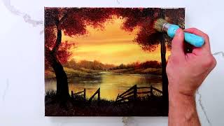 Gateway to Paradise  Landscape Painting  Easy for Beginners [upl. by Darian279]