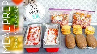 COME ORGANIZZARE IL Menù SETTIMANALE  20 PASTI a meno di 30€  RISPARMIARE soldi tempo e fatica [upl. by Morrissey]