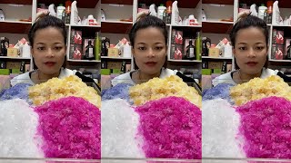 Y14  ASMR ICE EATING  FREEZER FROST ICE  FLAVOURED ICE  ICE EATING🧊 [upl. by Donetta]