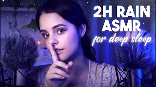 2H RAIN ASMR for DEEP SLEEP 🌧️ Ear to Ear Whispering Eyes Closed Recommended [upl. by Vories949]