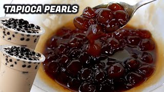 How to make TAPIOCA PEARLSBOBA PEARLS from Scratch using Cassava Starch amp DIY Milk Tea [upl. by Maltz]